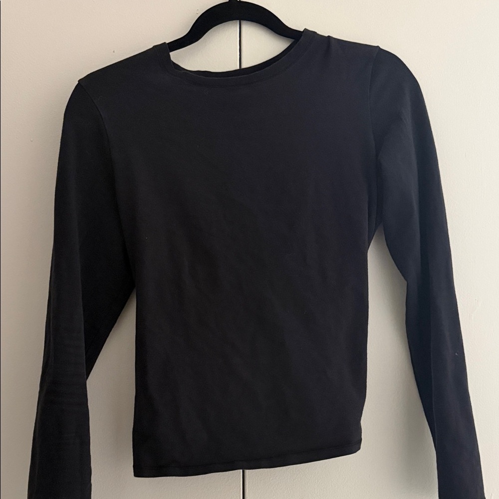 SKIMS  Black Long Sleeve Tee